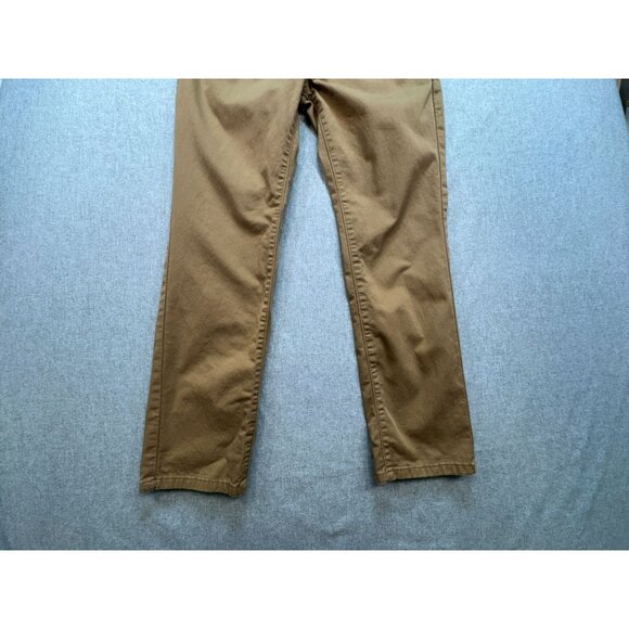 Levis Mens Casual Pants Size 30W X L30 Khaki Brown Denim Straight Leg Pockets - Picture 8 of 12